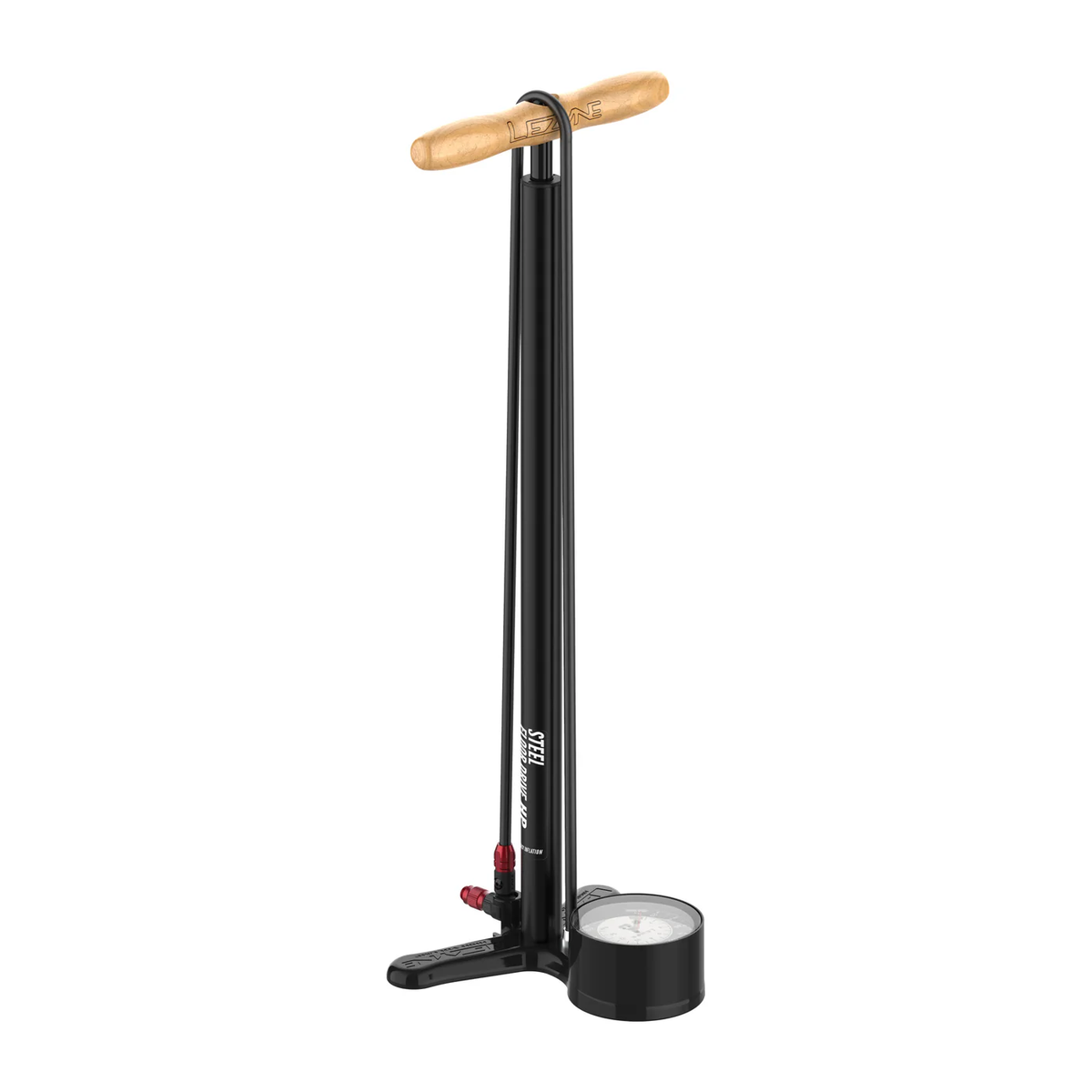 Lezyne Steel Floor Drive Fotpump - Svart