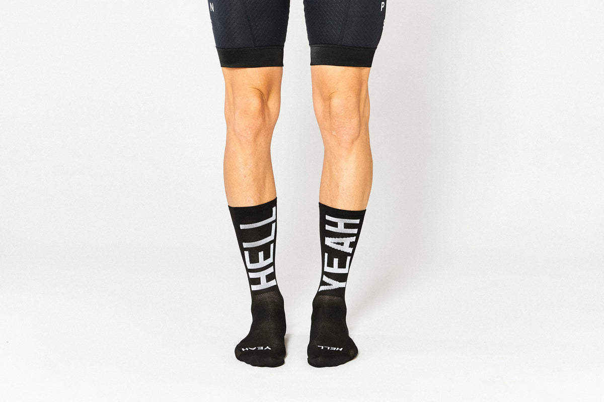 FINGERSCROSSED #666 HELL YEAH 2.0 Black Cycling Socks