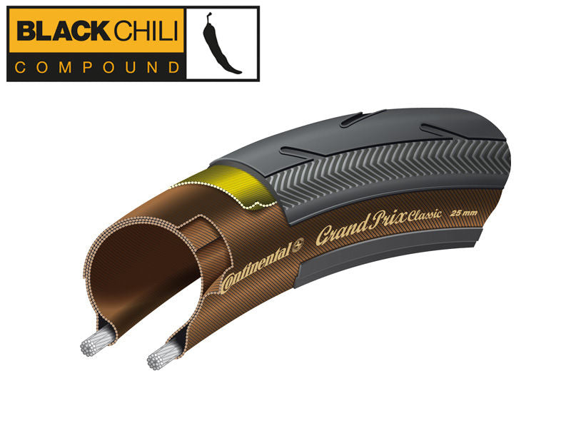 Continental - Grand Prix Classic 25-622 black/marrón Vikbara