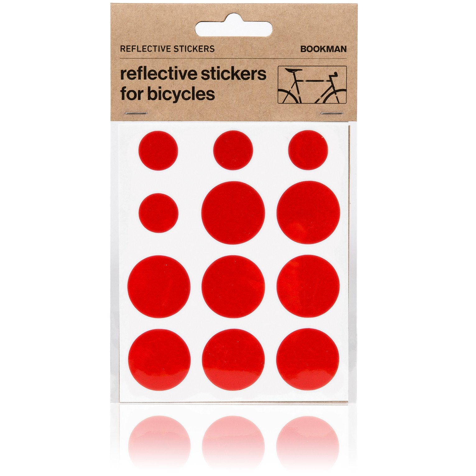 Bookman Reflective Stickers Red