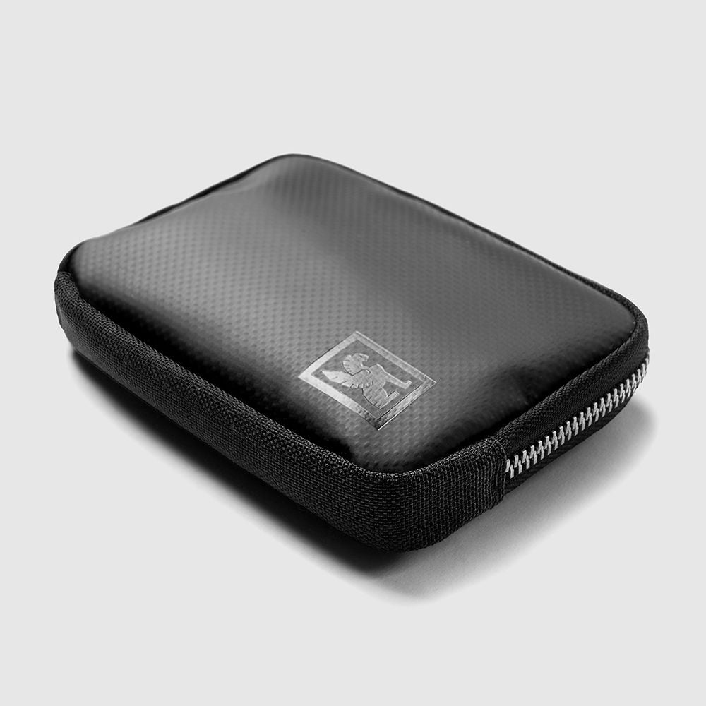 Chrome Zip Wallet Black
