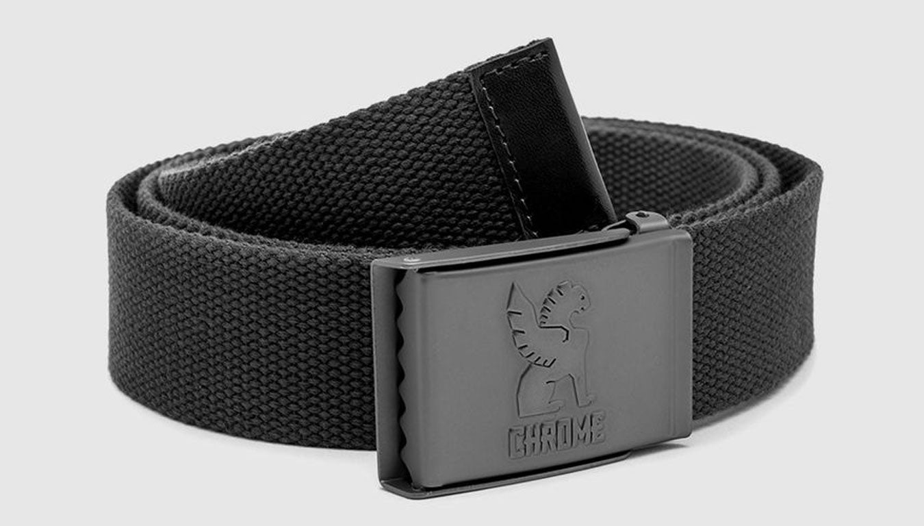 Chrome Webbed Belt 2.0 Black