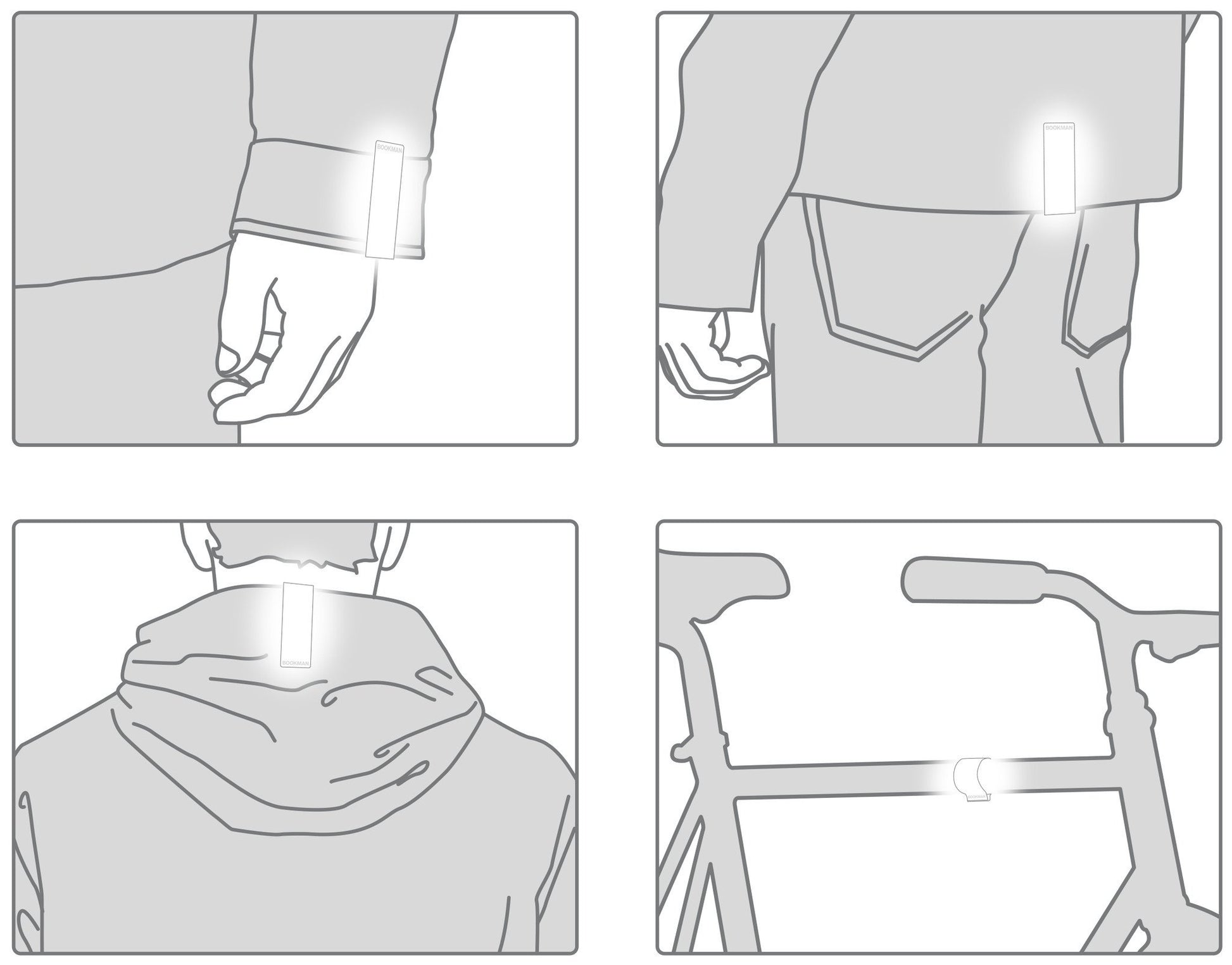 Bookman Clip-on Black Reflector