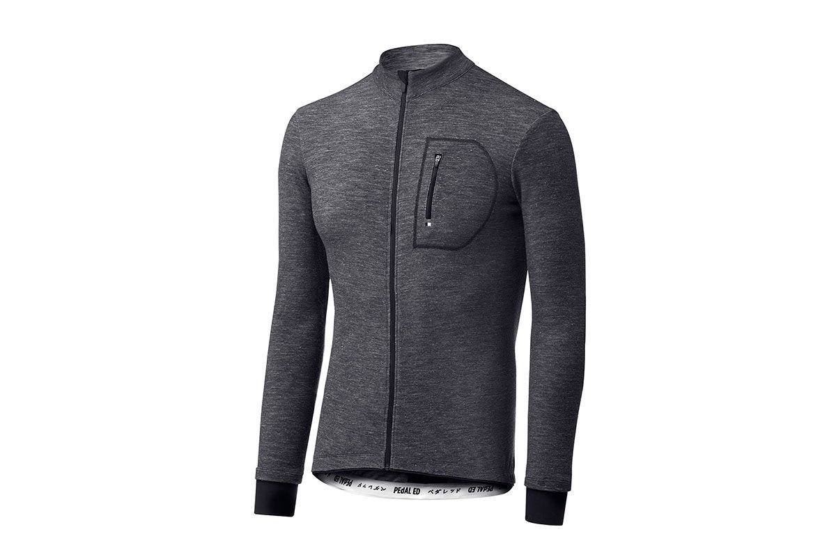 Maglia da ciclismo a manica lunga PEdAL ED Kaido, Nero / Grigio Scuro