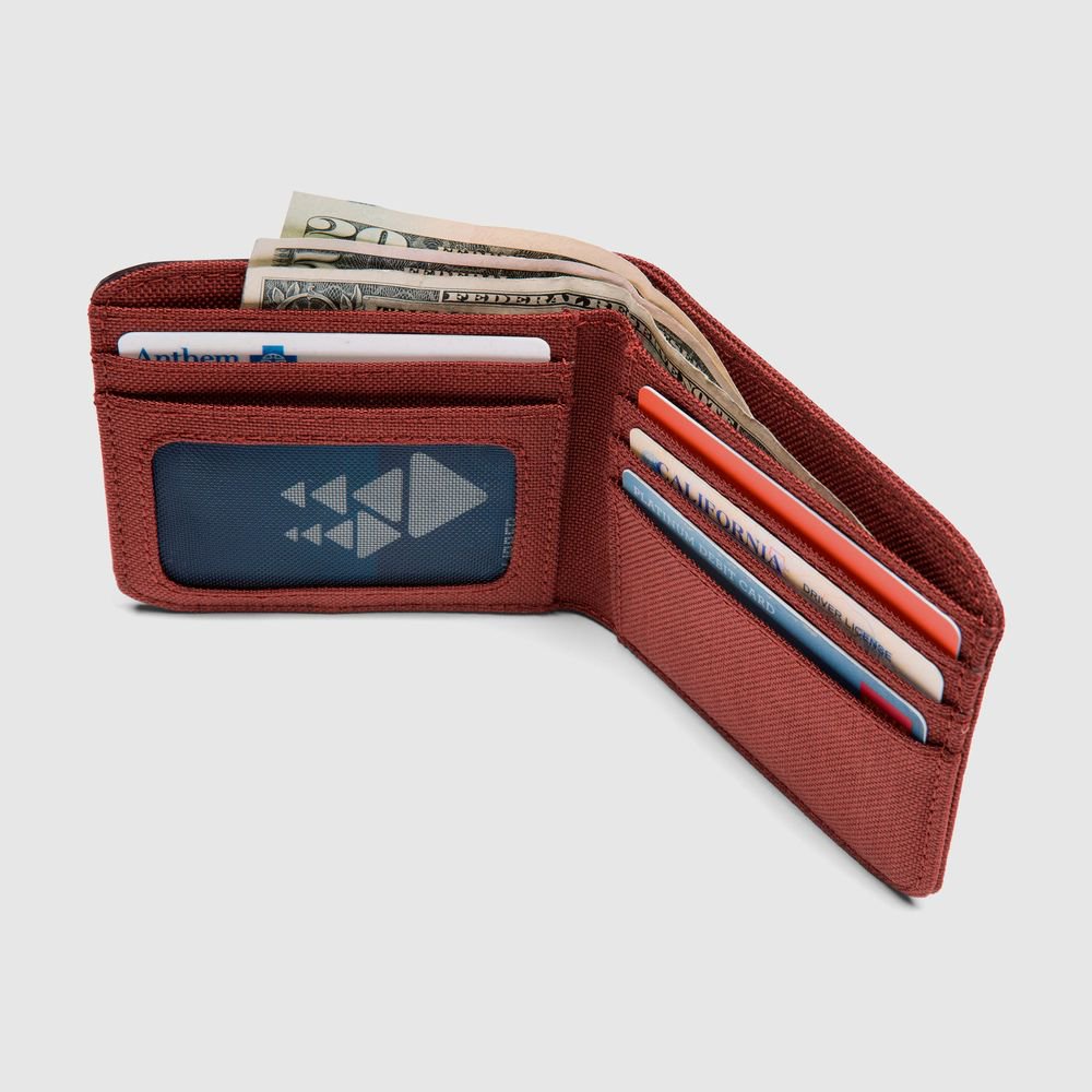 Chrome Nylon Bifold Portemonnee Brick