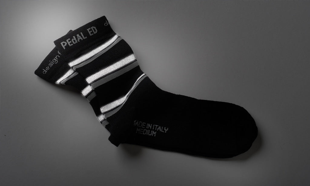 PEdALED Three Stripe Cycling Socks Black