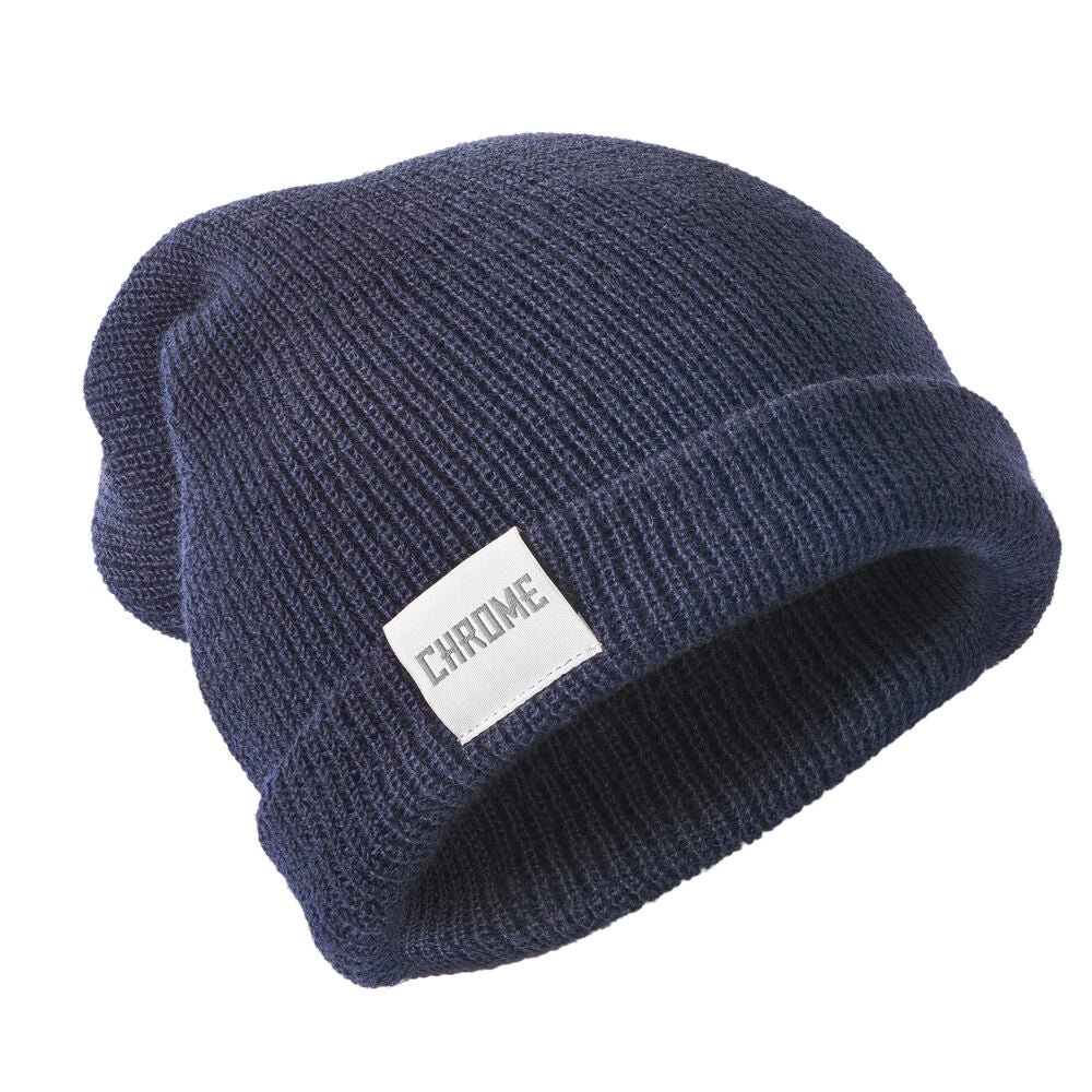 Chrome Woll-Bündchen-Mütze - Navy
