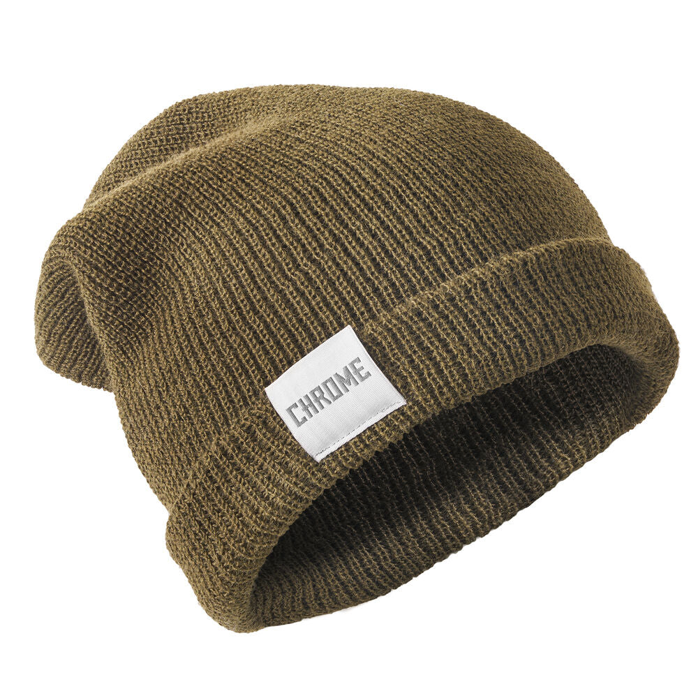 Chrome Woll-Bündchen-Mütze - Olive