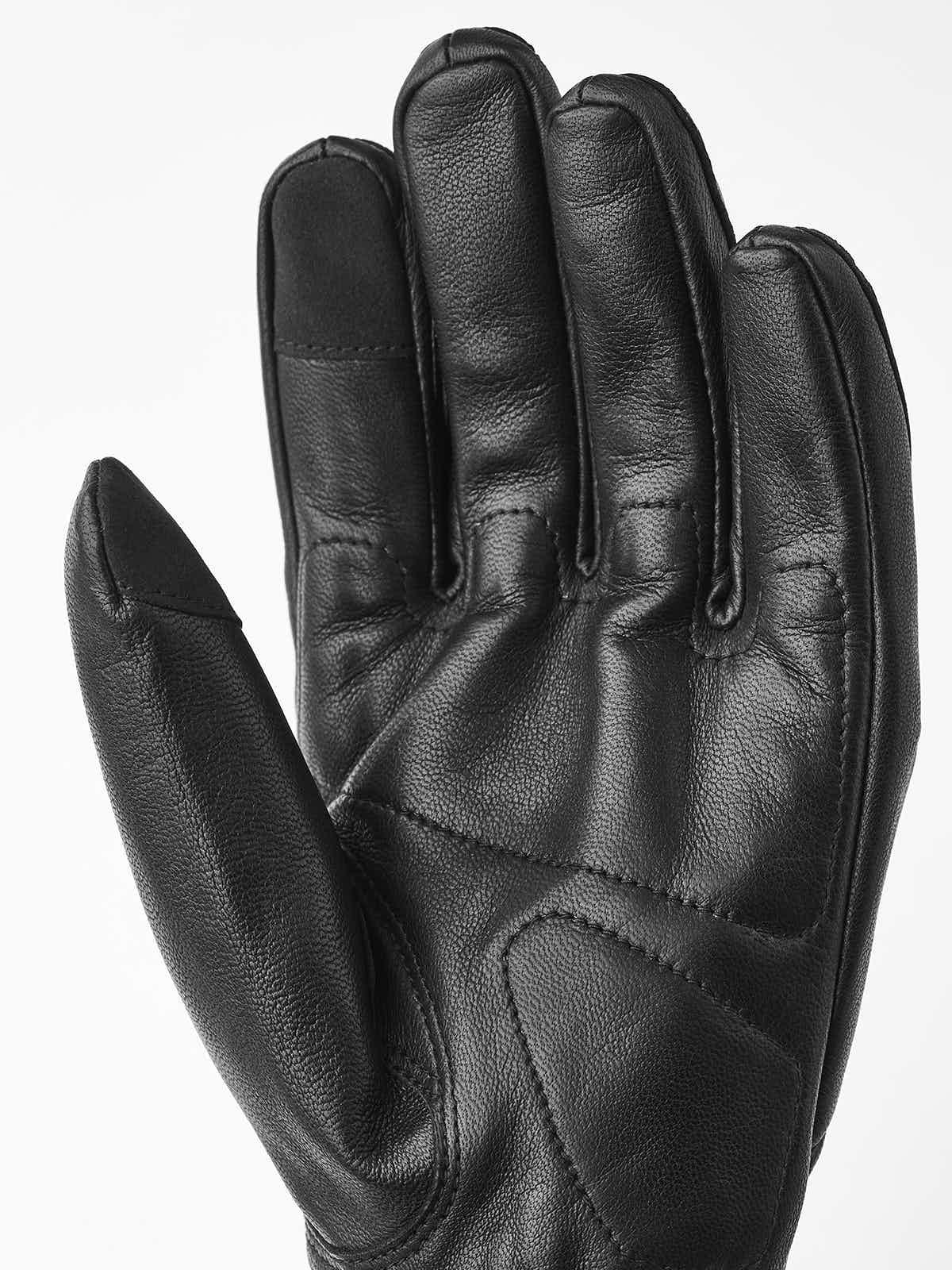 Hestra Velo Leather - 5 Finger Leather Gloves Black