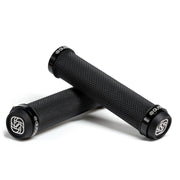 Gusset Double File Lock-On Grips Black