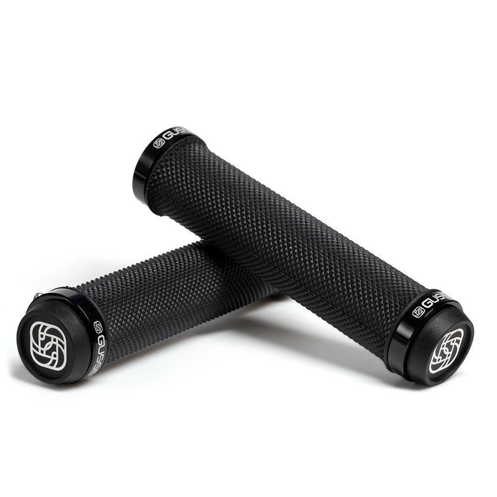 Gusset Double File Lock-On Grips Black