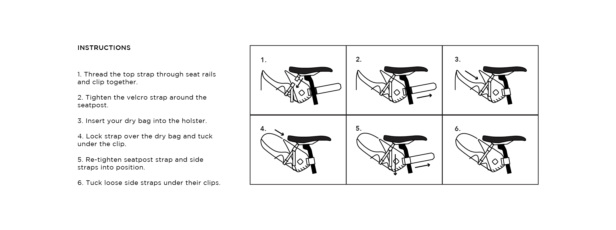 Restrap CarryEverything Sadelväska 8L Svart/Svart