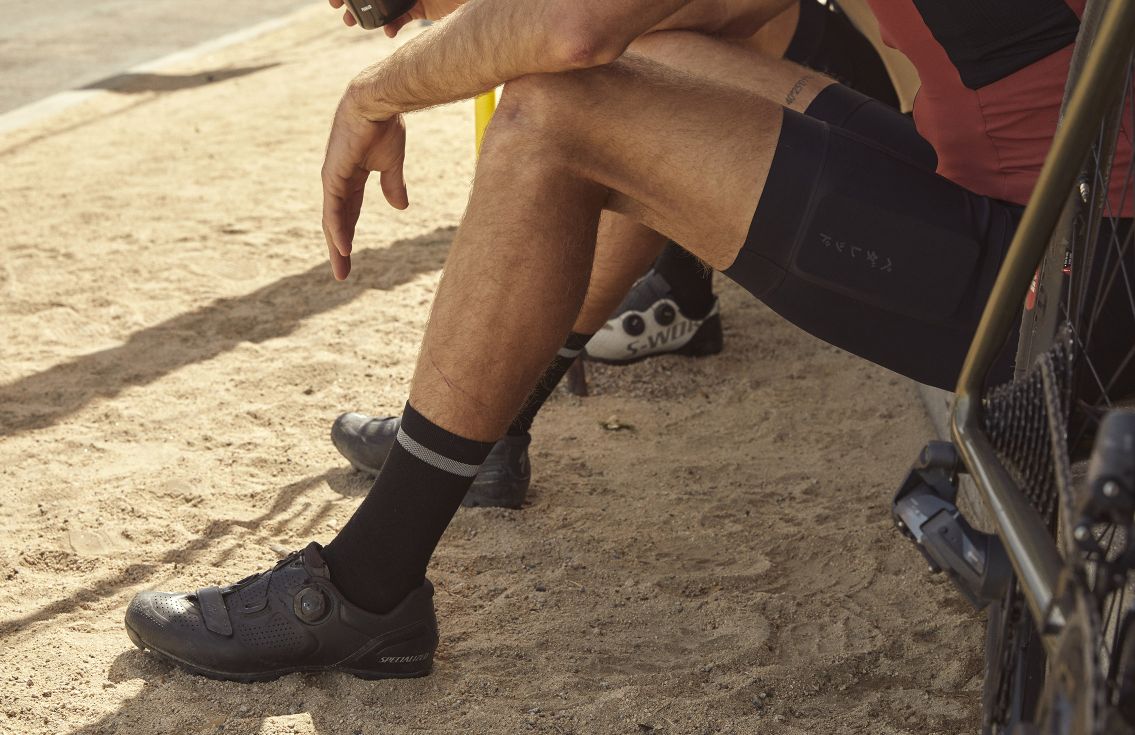 PEdALED Odyssey Long Distance Silk Cycling Socks. Black