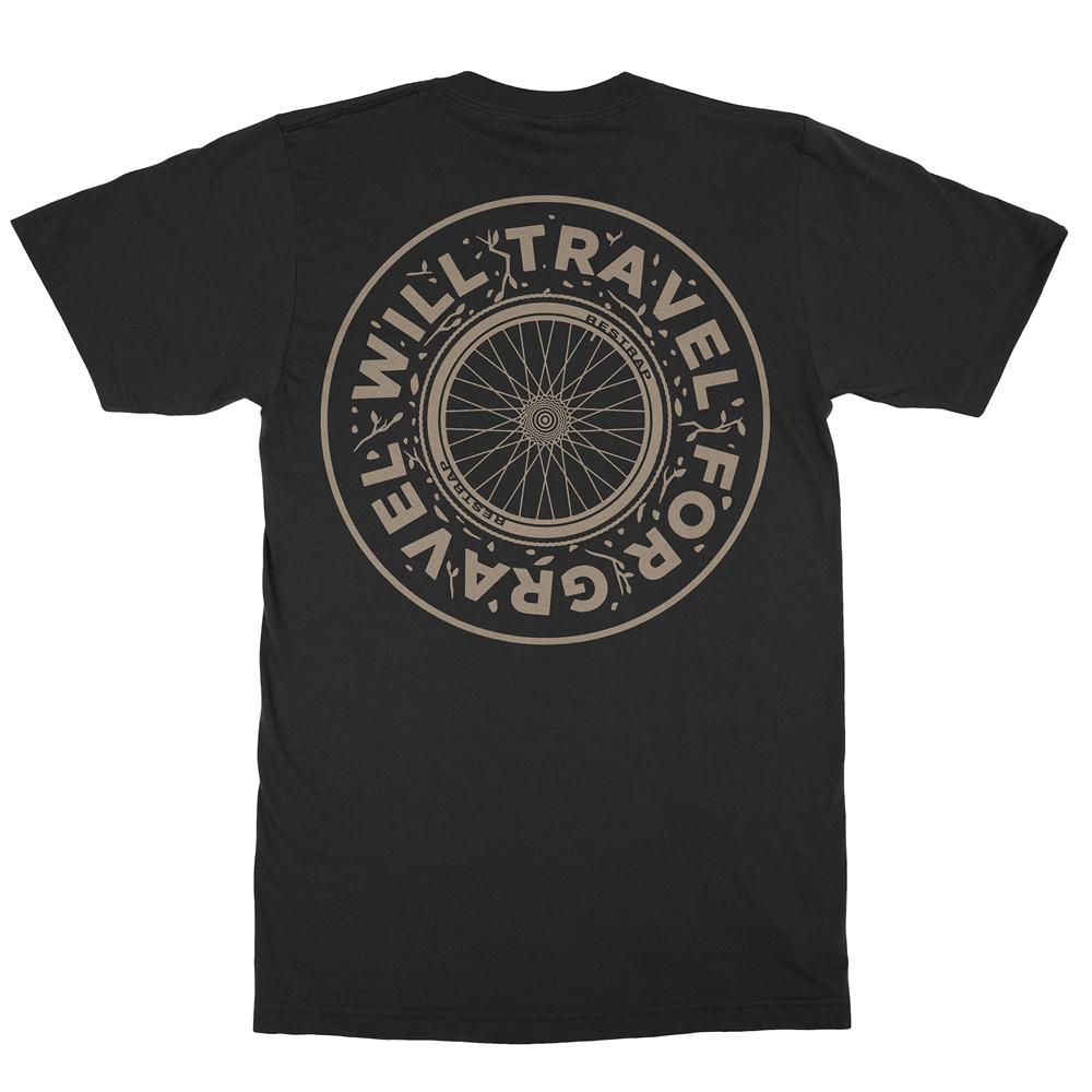 Restrap Will Travel For Gravel T-shirt