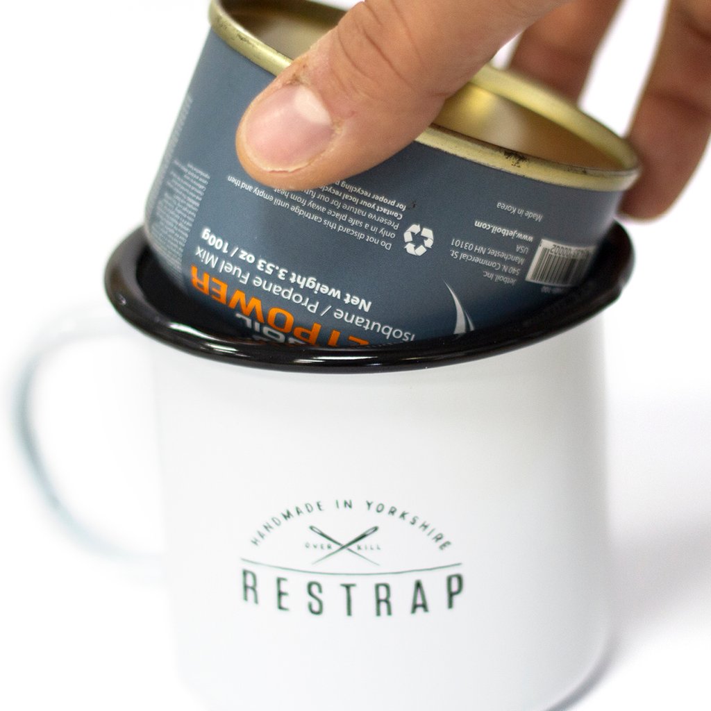 Restrap 20oz Enamel Mug, (That's right, a pint!)