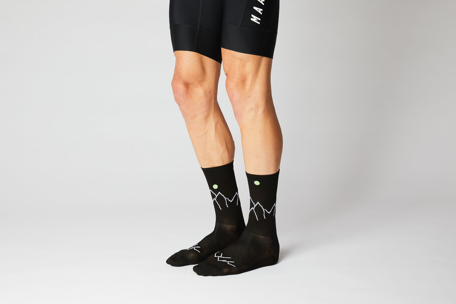 FINGERSCROSSED #11_04 Mountain Black/Neon Cyckelstrumpor