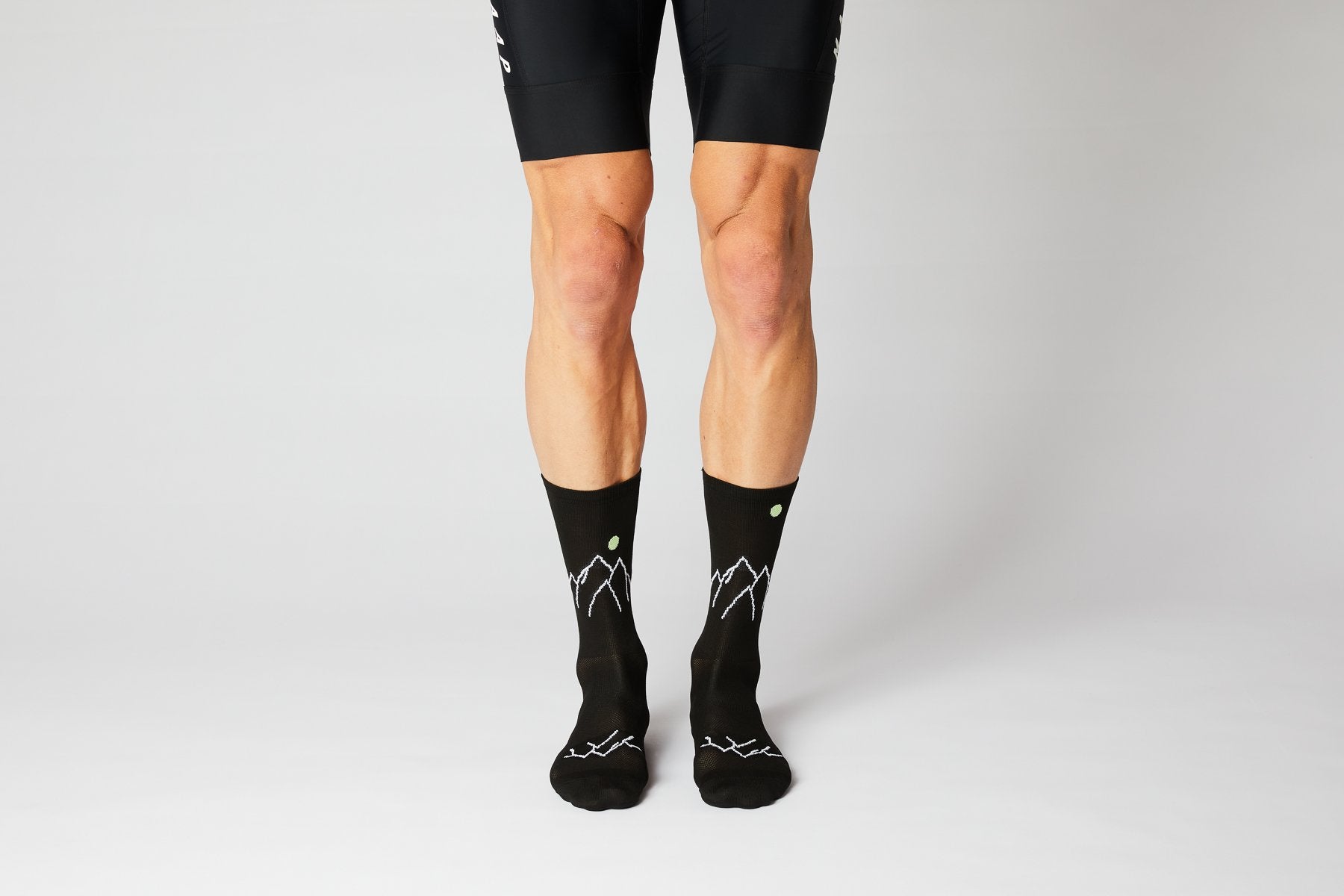 FINGERSCROSSED #11_04 Górskie Czarne/Neonowe Skarpety Rowerowe