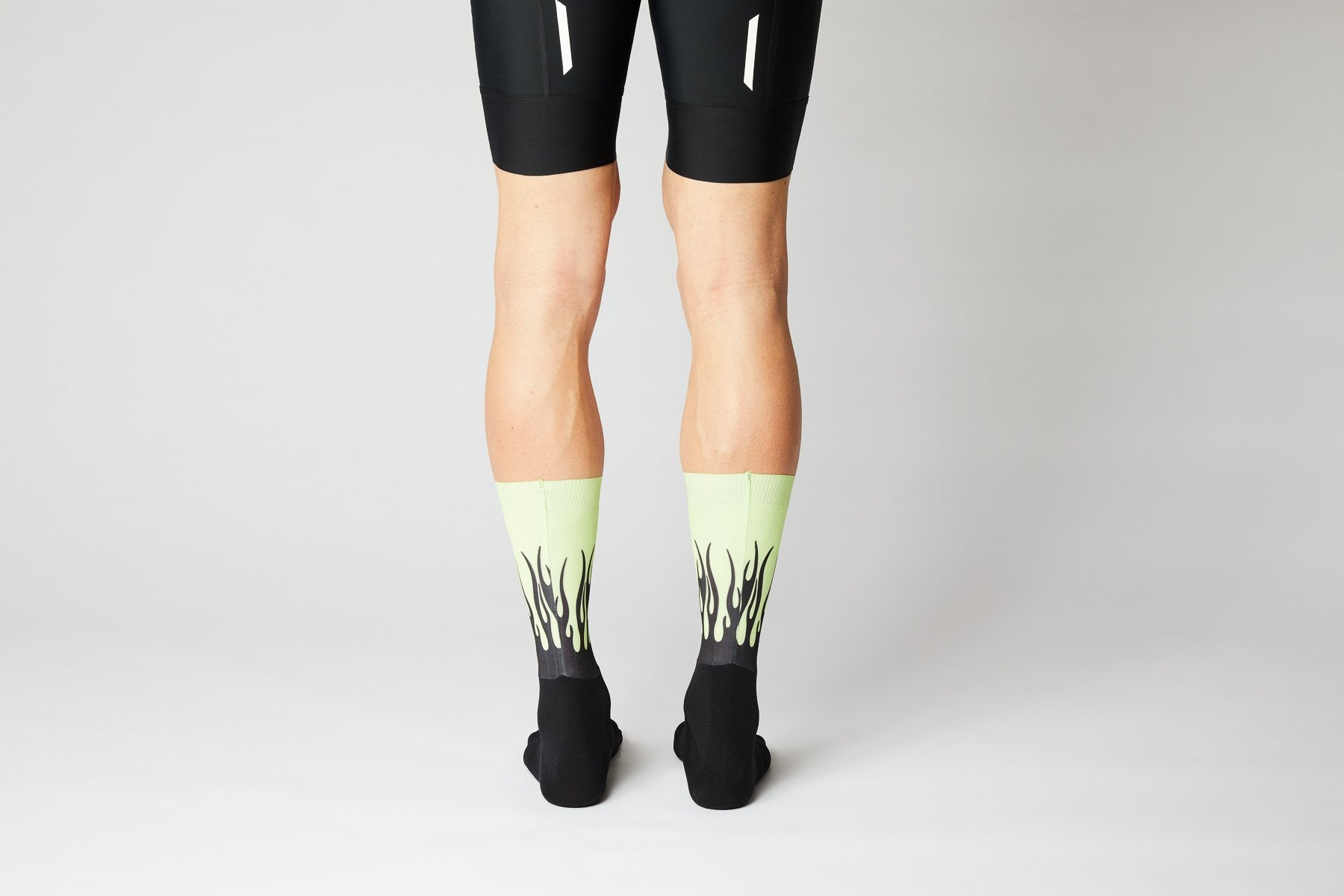 FINGERSCROSSED #Aero Flames Black/Neon Cycling Socks