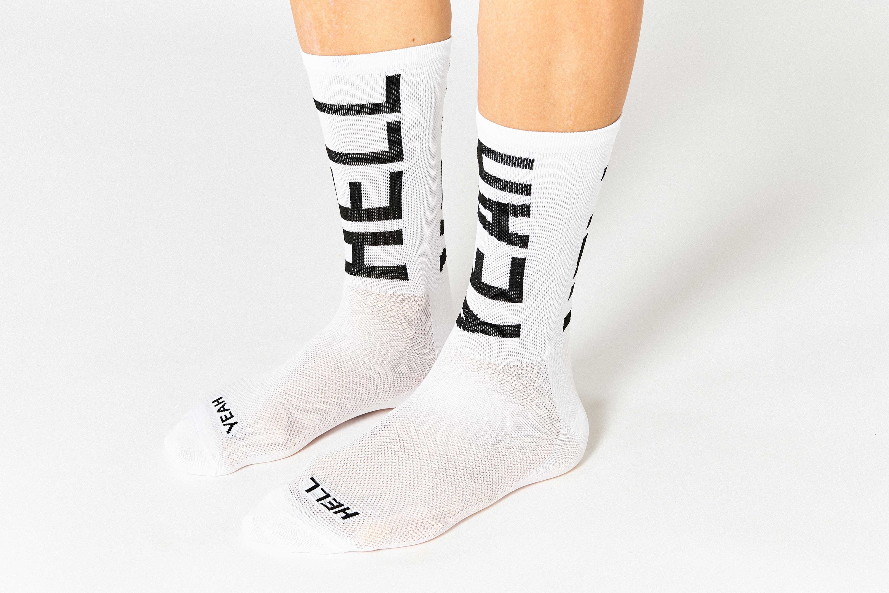 FINGERSCROSSED #666 HELL YEAH 2.0 White Cykelstrumpor