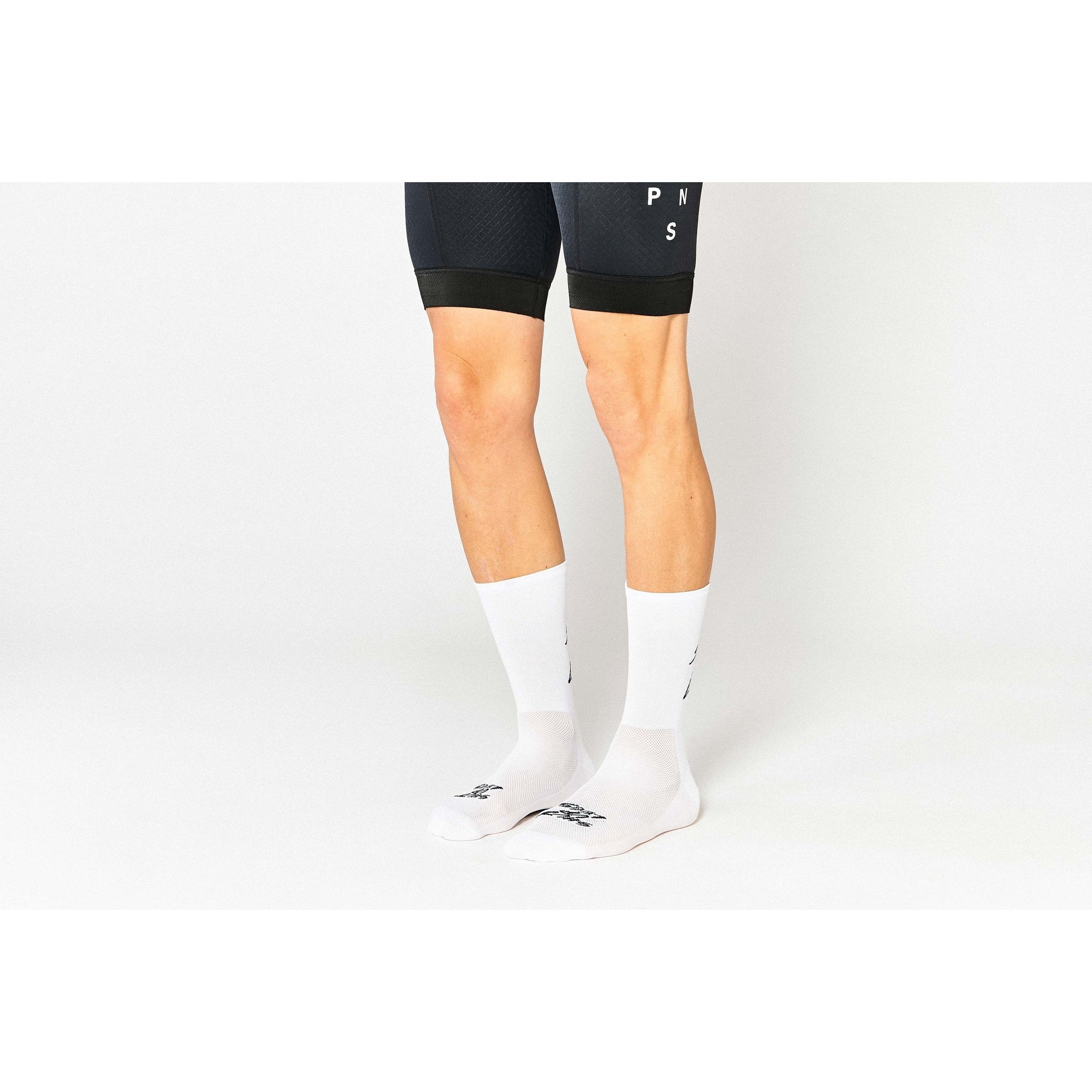 FINGERSCROSSED Shut Up Legs White Cyckelstrumpor