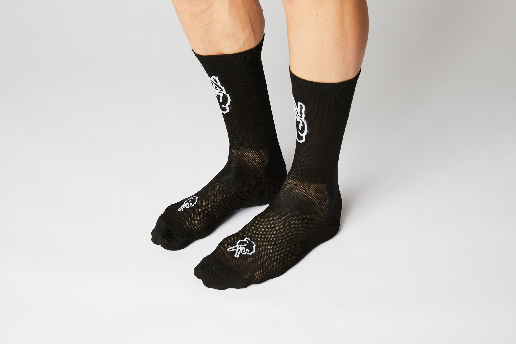 FINGERSCROSSED #Rolling Harmony Czarne Skarpety Rowerowe