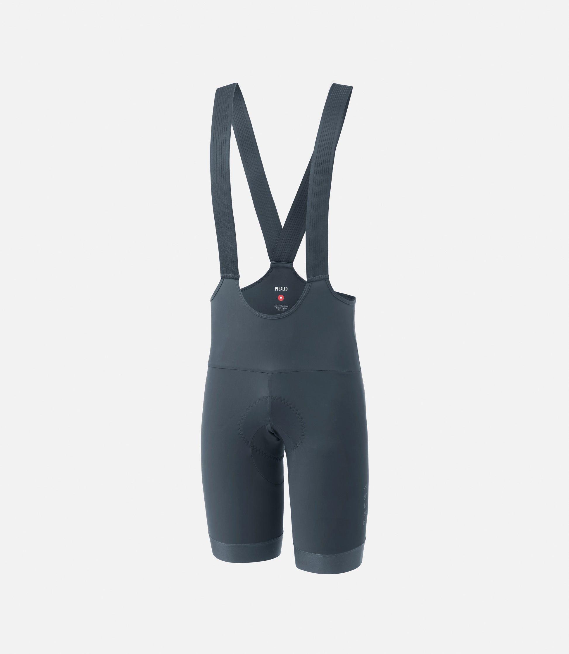 PEdALED Mirai Pantaloncini Leggeri con Bretelle, Grigio Scuro