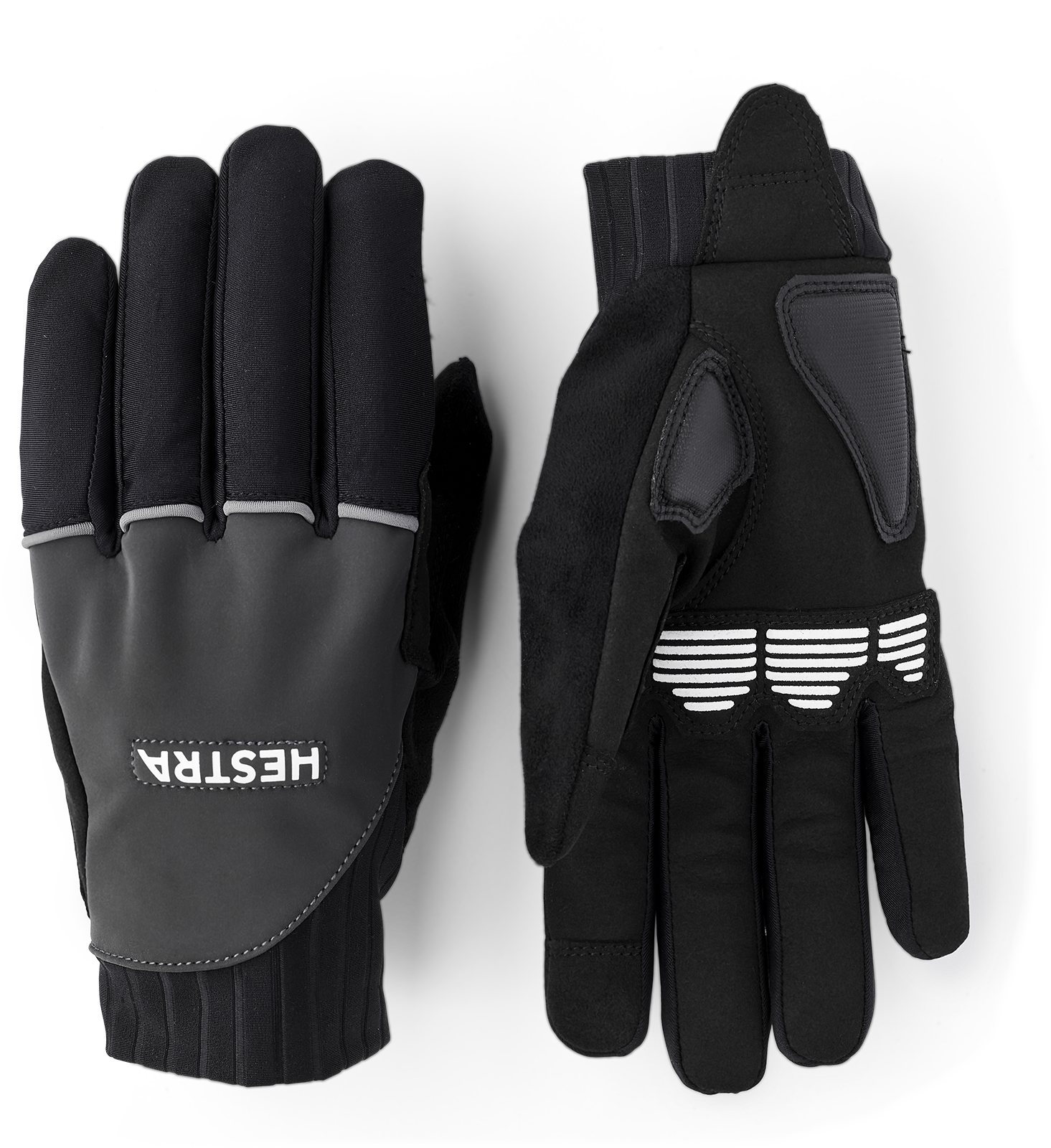 Hestra Bike Reflective Long - 5 Finger Dark Grey 11