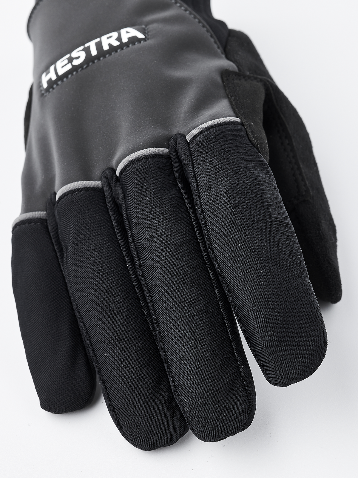 Hestra Bike Reflective Long - 5 Finger Dark Grey