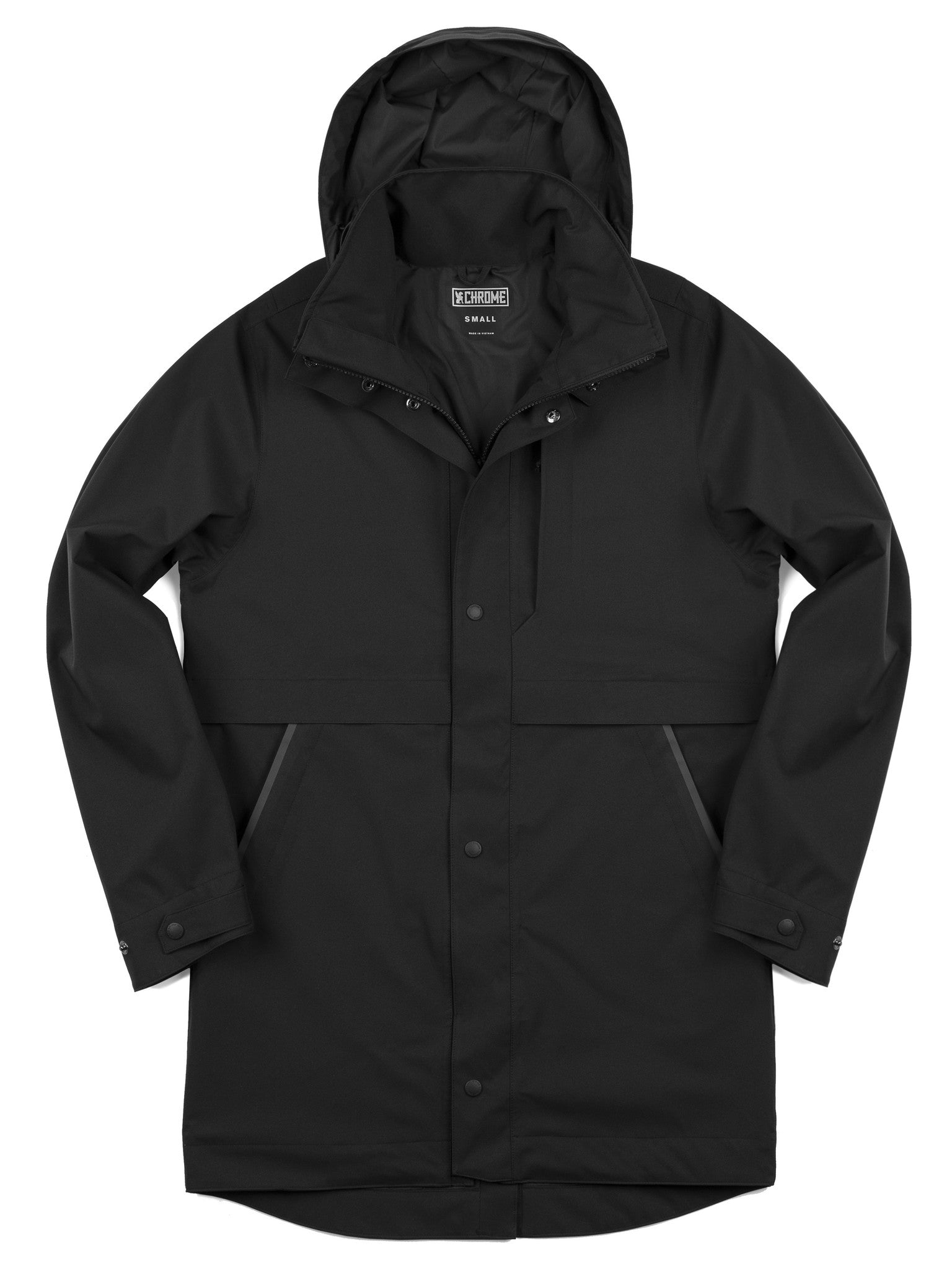 Chrome Stanton Rain Trench - Black
