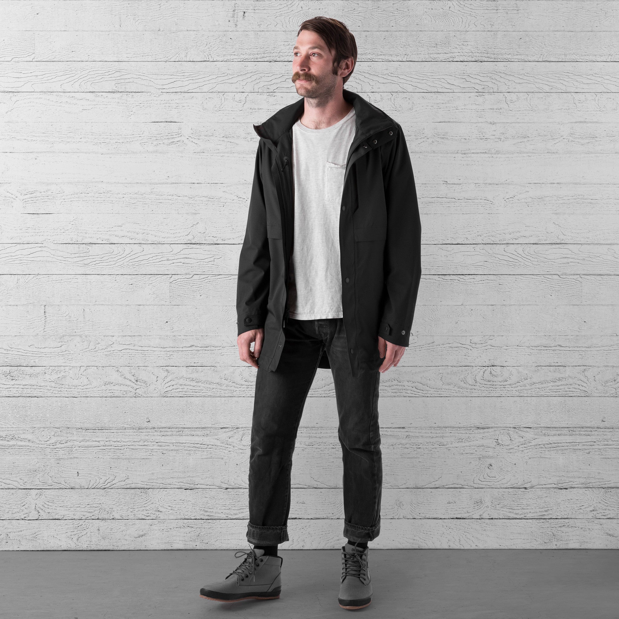 Chrome Stanton Rain Trench – czarny