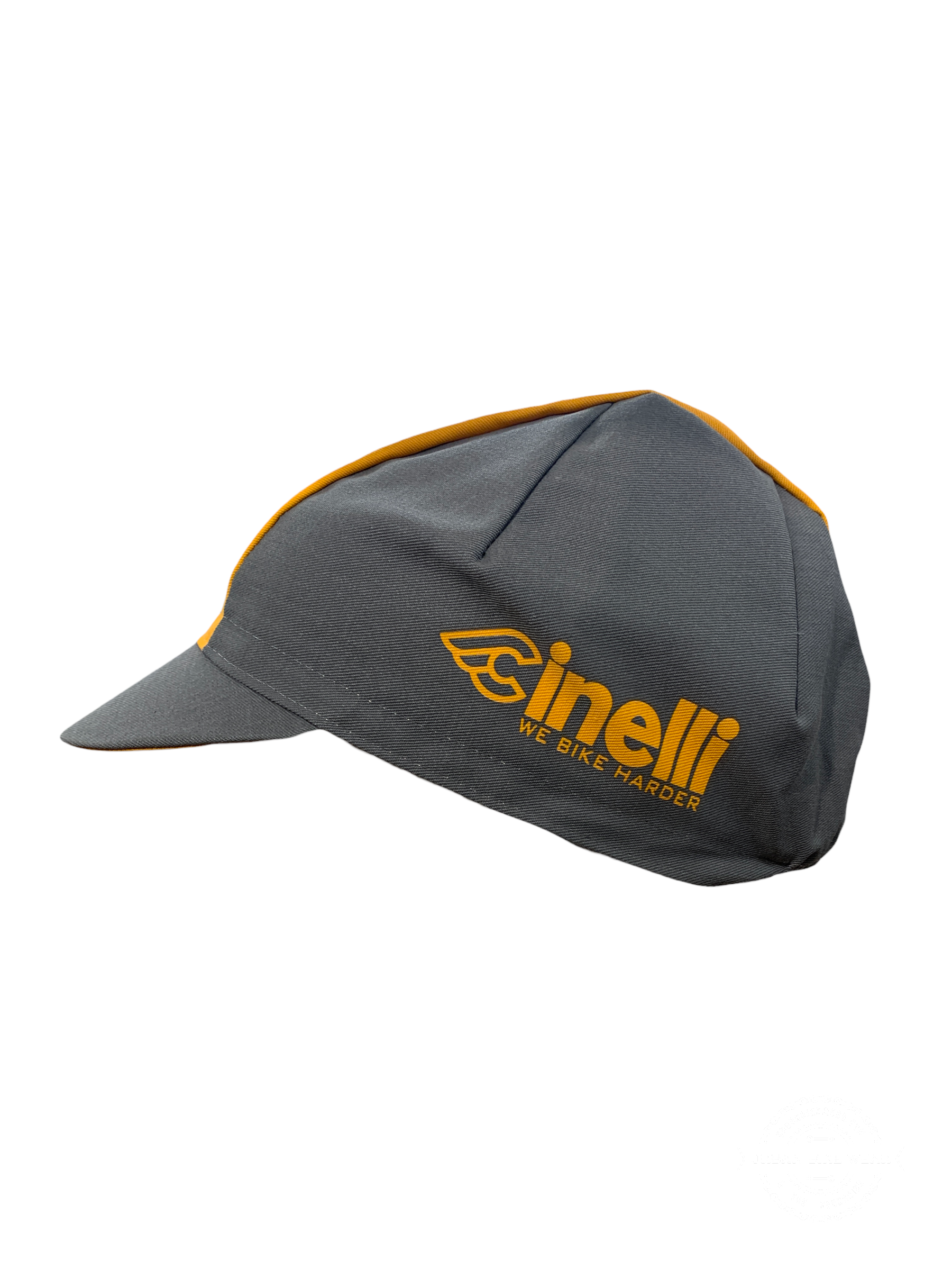 Cinelli We Bike Harder - żółta czapka rowerowa Yellow Line