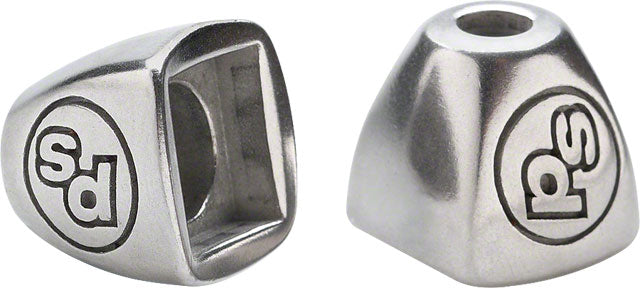 Problem Solvers Downtube Shifter Boss Covers, Silver