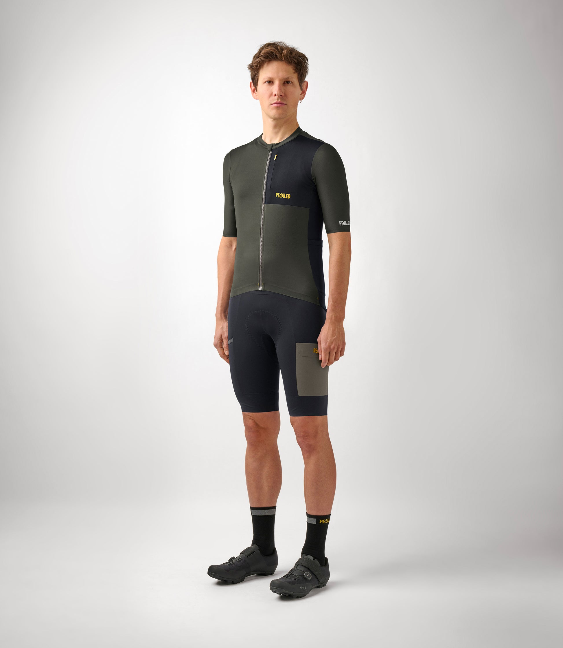 PEdALED Odyssey Kurzarm Cargo-Radtrikot - Grau Ink