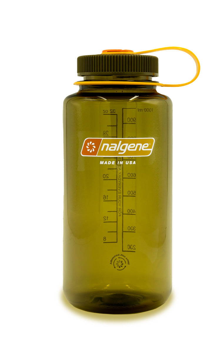 Botella de agua Nalgene de boca ancha 1L, Olive Sustain