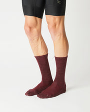 FINGERSCROSSED #Light Merino Silk Bordeaux Cykelstrumpor EU 43-46