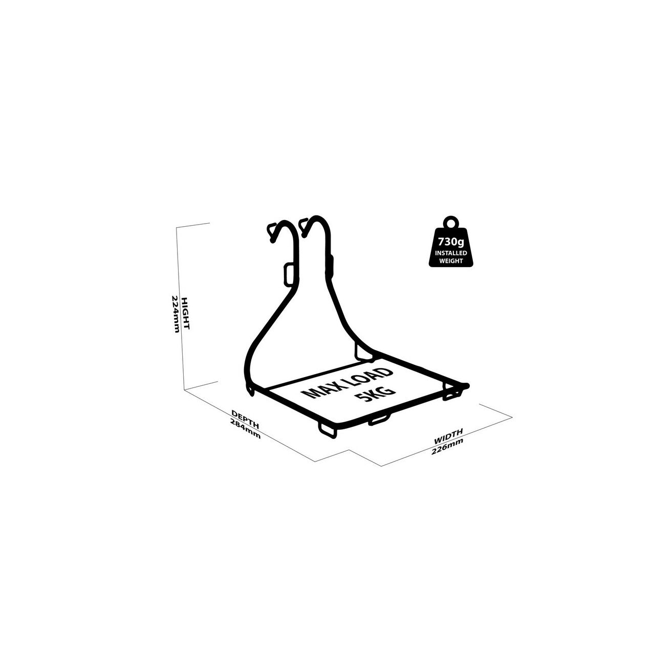 JACK the Bike Rack Handlebar Rack - Black