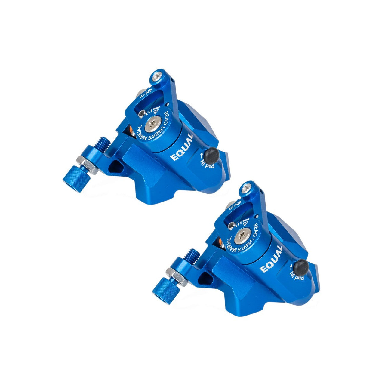 Growtac Equal Disc Brake Caliper Set - Flat Mount Blue