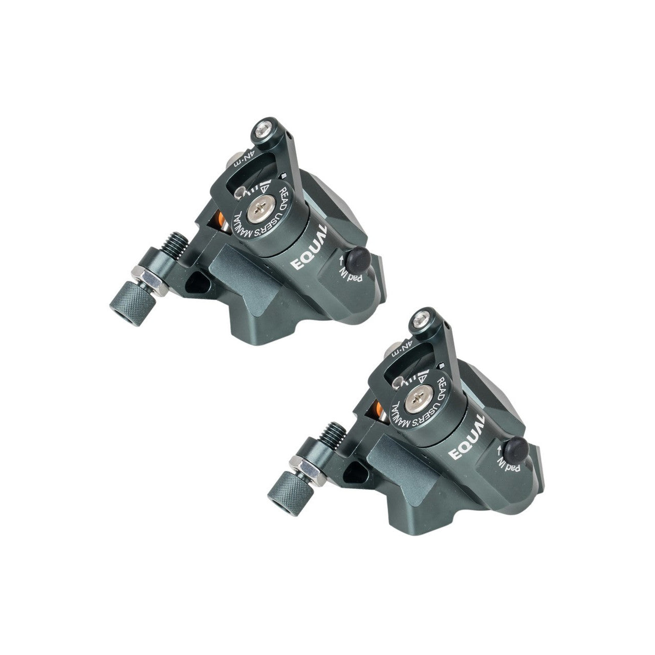 Growtac Equal Disc Brake Caliper Set - Flat Mount Grey