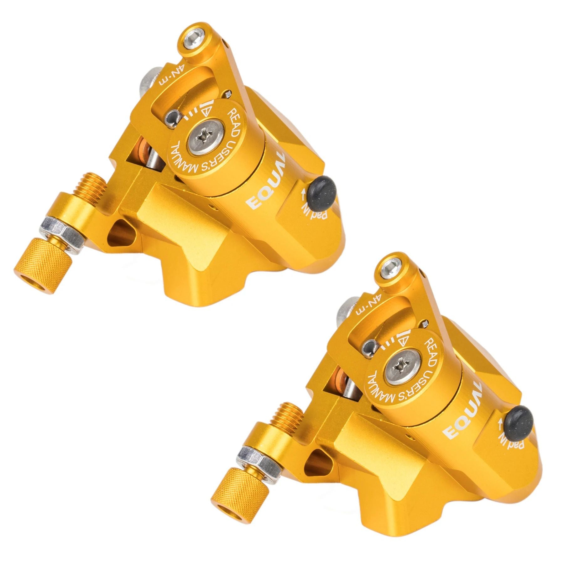 Growtac Equal Disc Brake Caliper Set - Flat Mount Gold