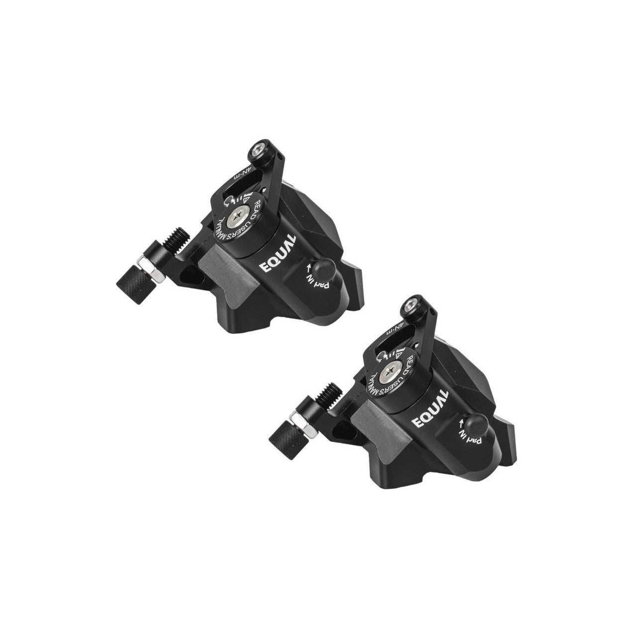 Growtac Equal Disc Brake Caliper Set - Flat Mount Black
