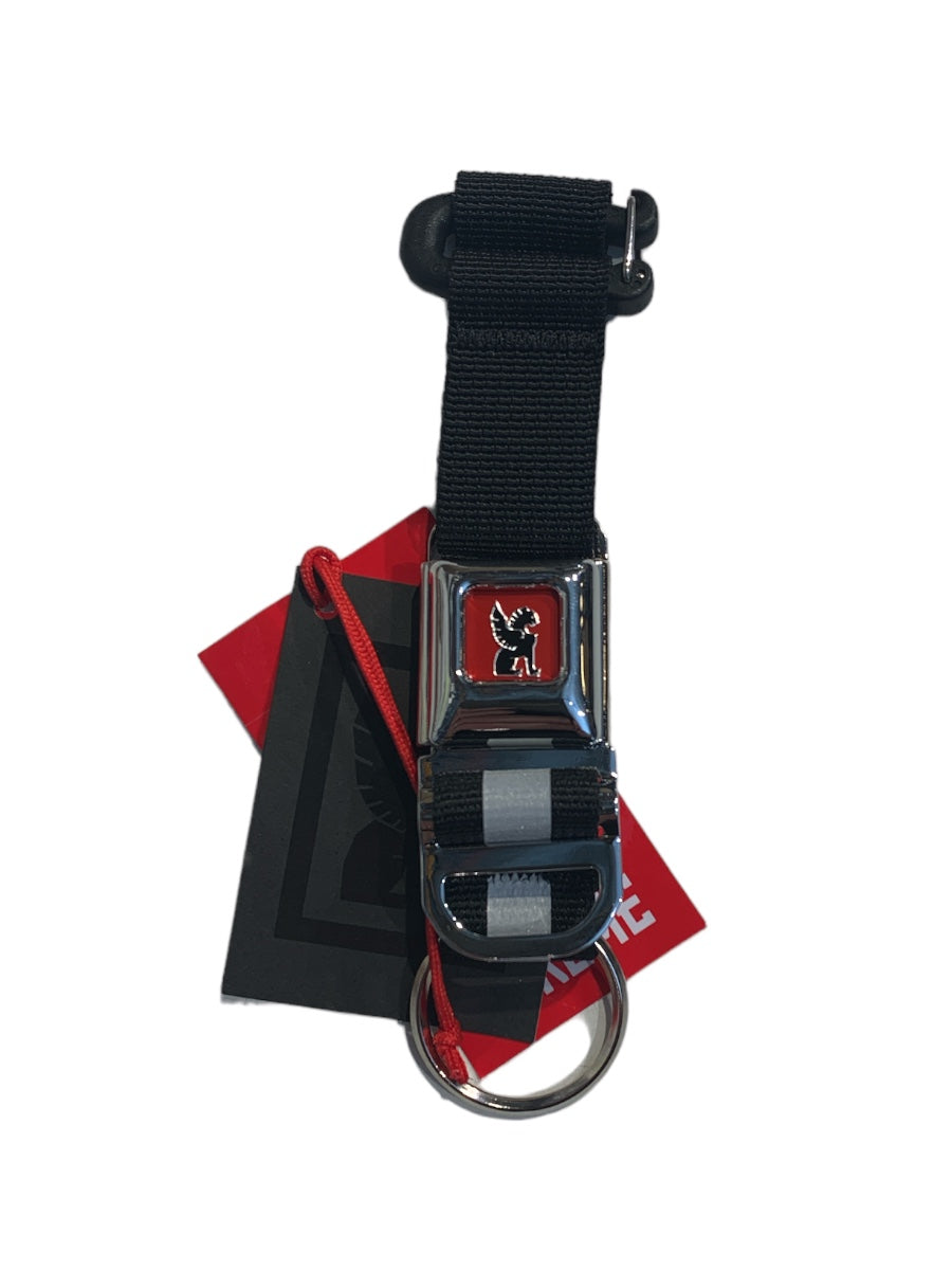 Chrome Mini Buckle Key Chain Silver