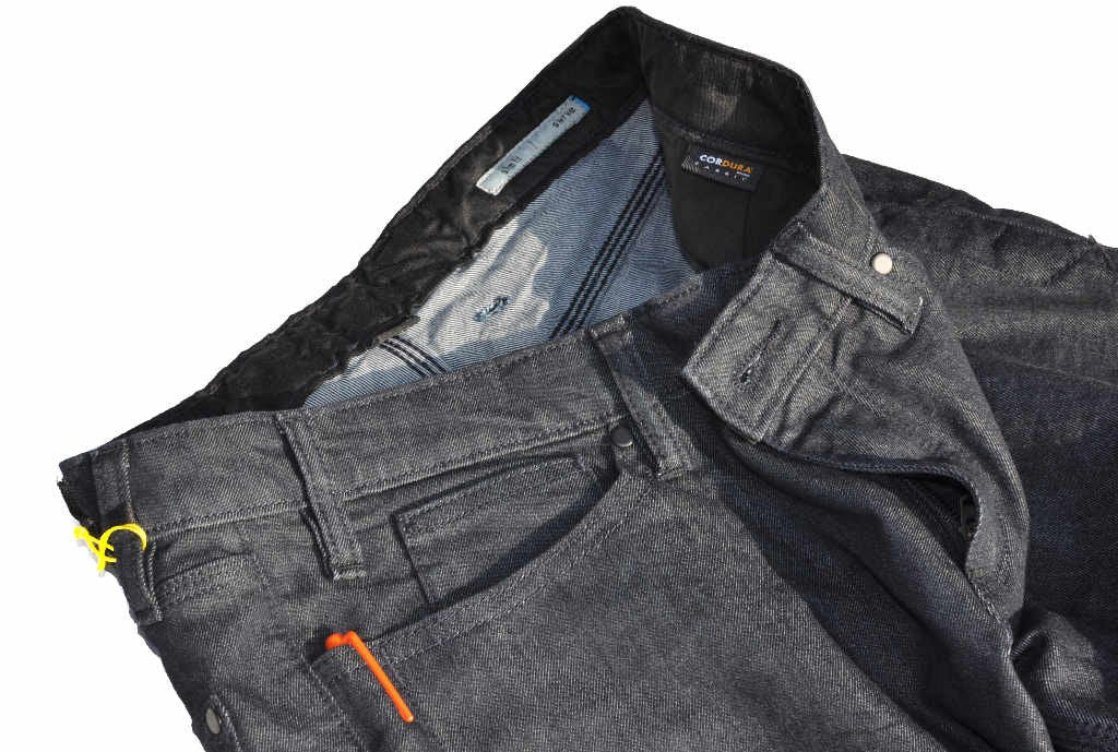 Swrve dopasowane dżinsy z denimu Cordura®