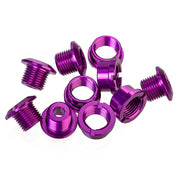 I.D. Single Alloy Chainring Bolts - Multiple Colours Purple
