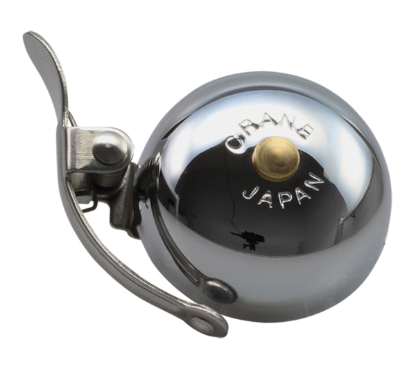 Crane Mini Suzu Bicycle Bell w/ Headset Spacer - Chrome Plated