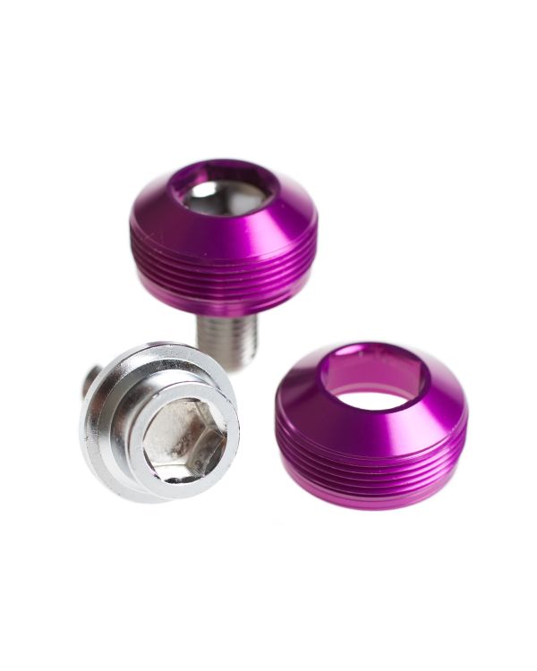 BLB Alloy Cup Self-Extracting Crank Bolts Purple