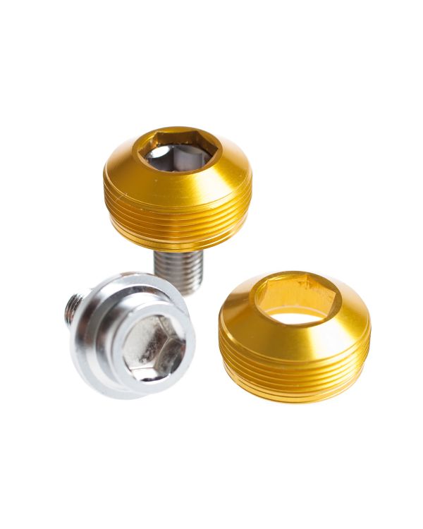 BLB Alloy Cup Self-Extracting Crank Bolts Gold