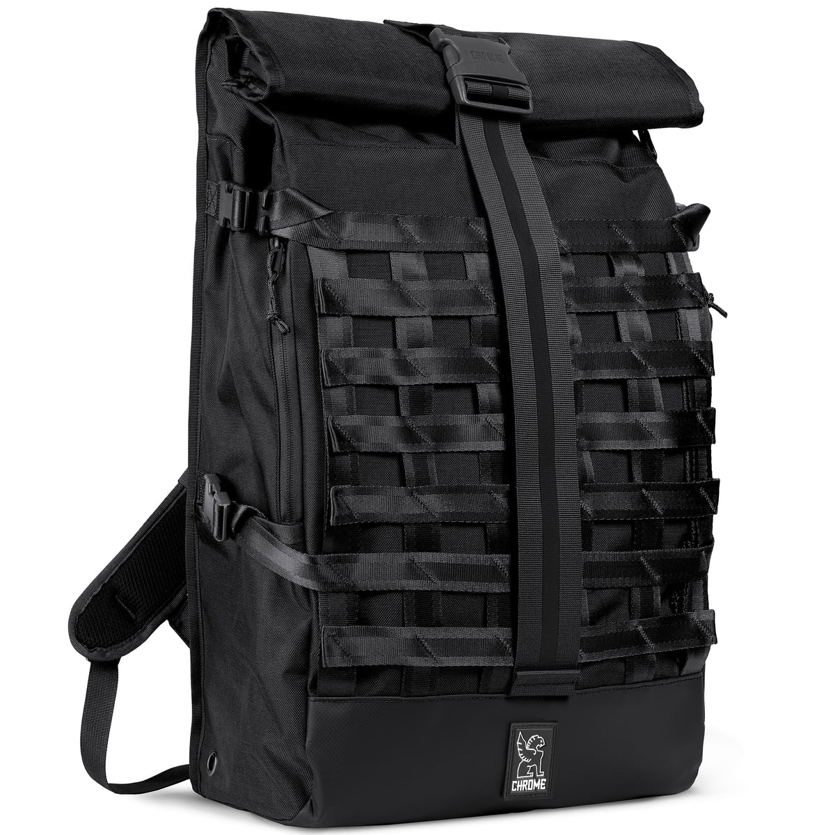 Chrome Barrage 34L Backpack - Black – Sned vy framifrån