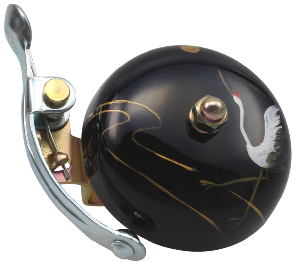 Crane Hand Painted Suzu Bicycle Bell w/ Steel Band Mount - Tsuru Default Title