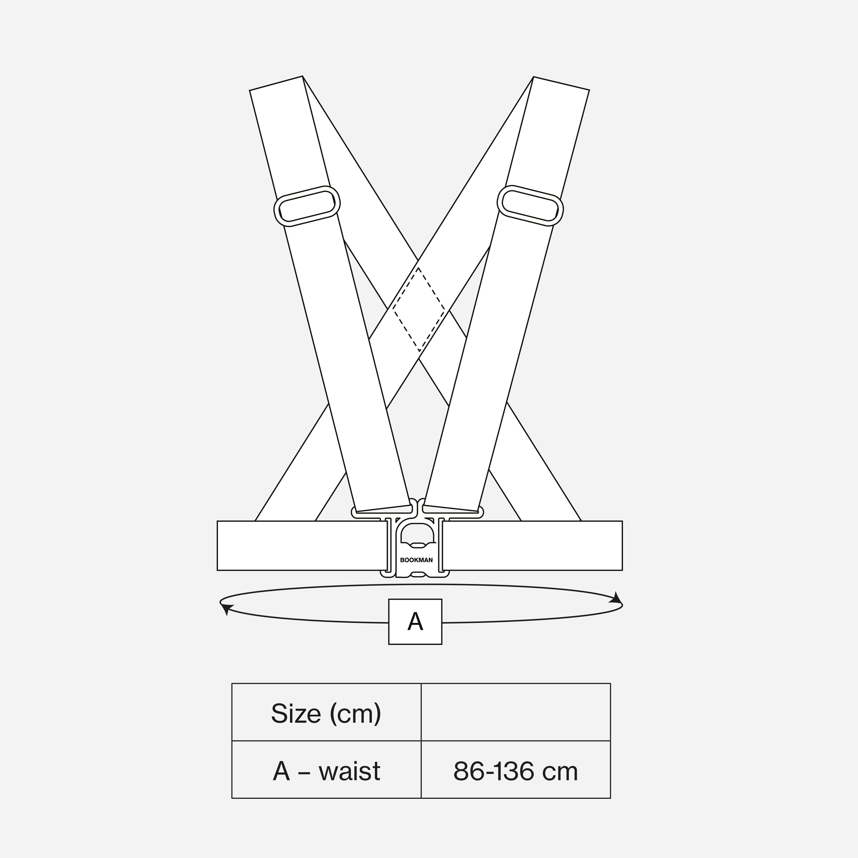 Bookman Reflective Cross Belt Black
